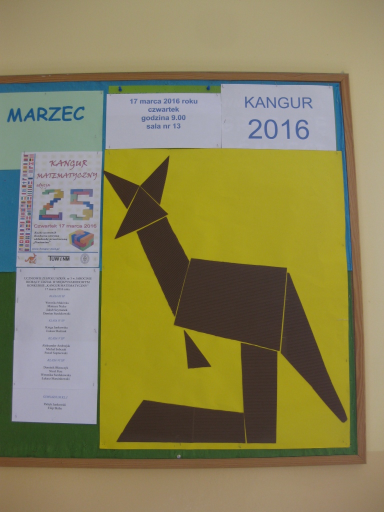 Midzynarodowy Konkurs Kangur Matematyczny 2016