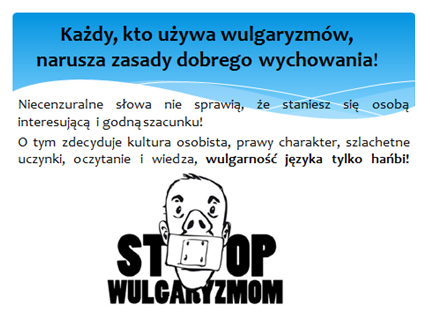 Plakat Stop wulgaryzmom 2015