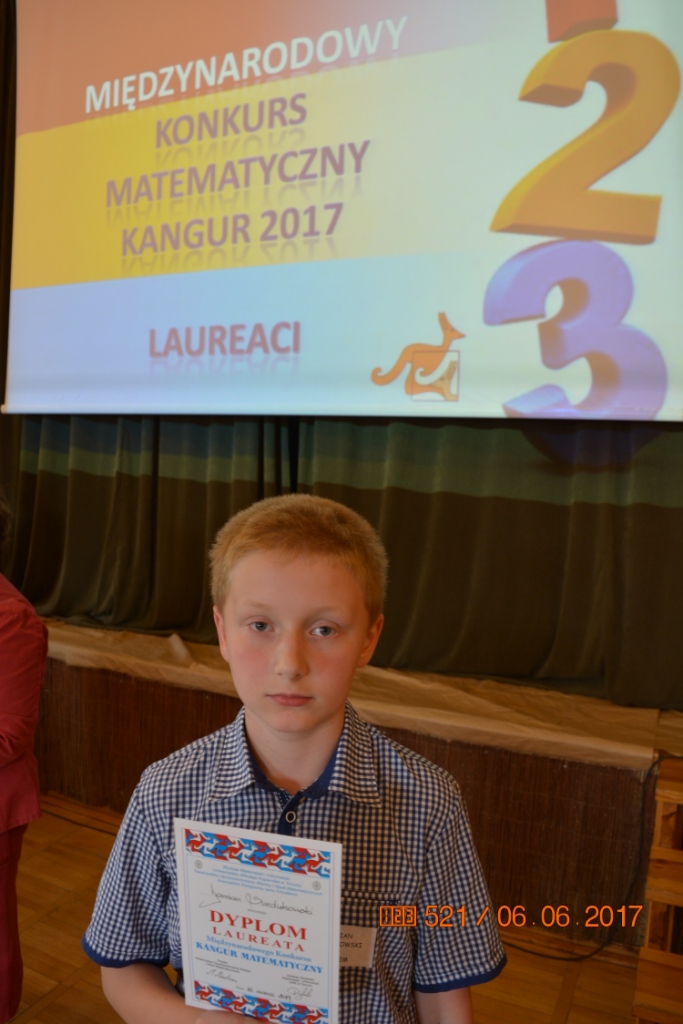 Laureat Konkursu Kangur Matematyczny 2017