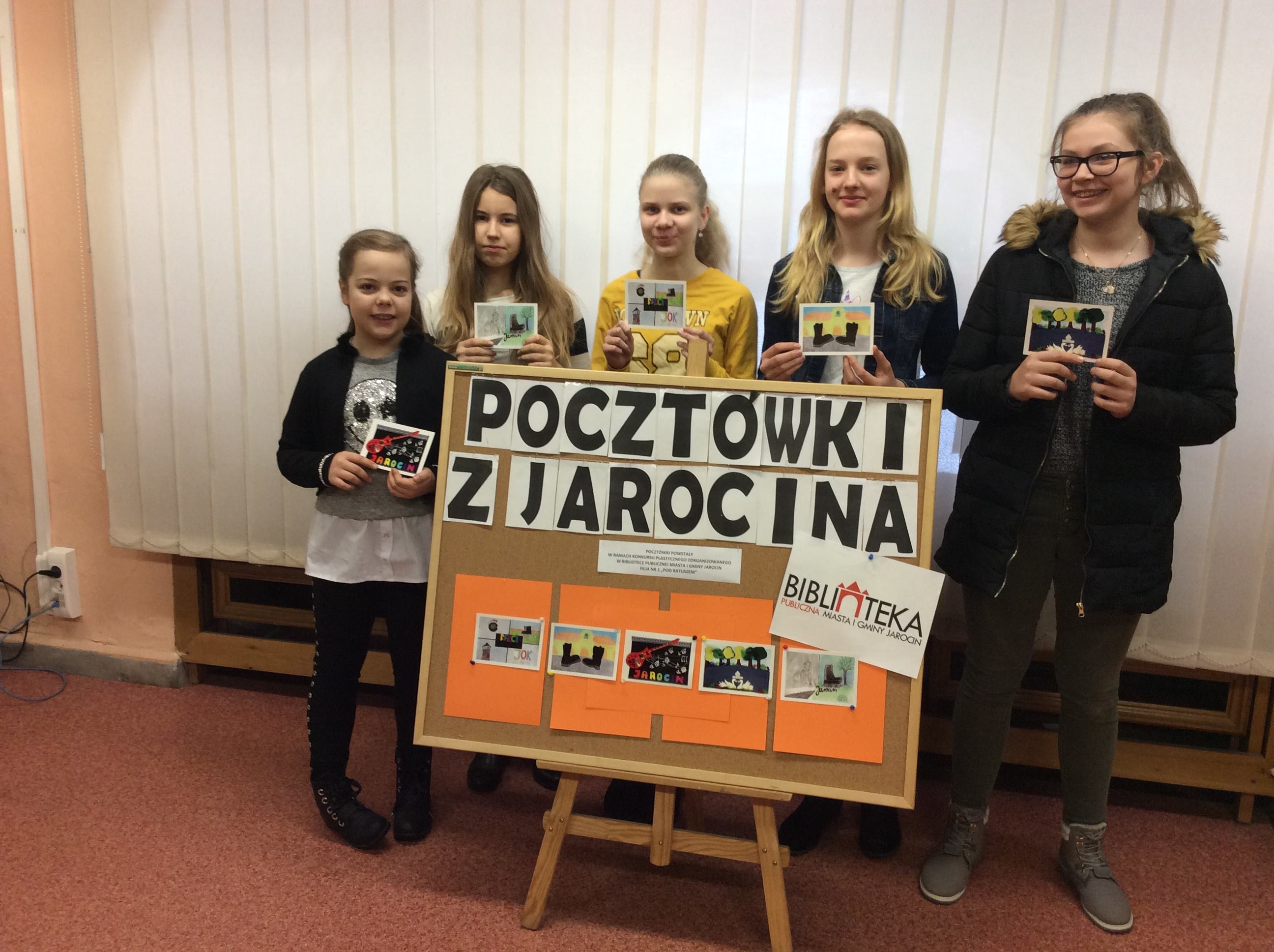 Konkurs plastyczny Pocztwki z Jarocina zorganizowany przez Bibliotek Publiczn Miasta i Gminy Jarocin
