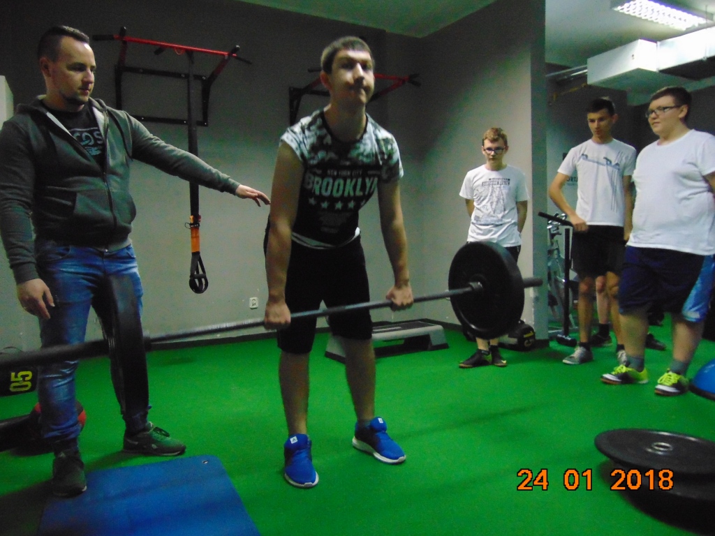 Wizyta uczniw klasy III gimnazjum w klubie fitness Golden Power Gym & Fitness