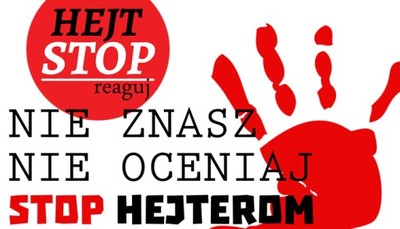 Plakat Stop hejterom