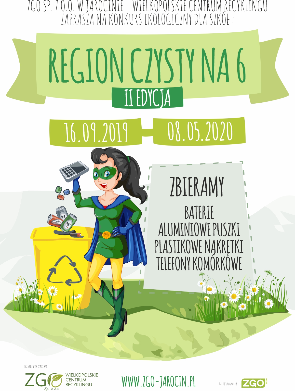 Plakat II edycji konkursu Region czysty na 6 