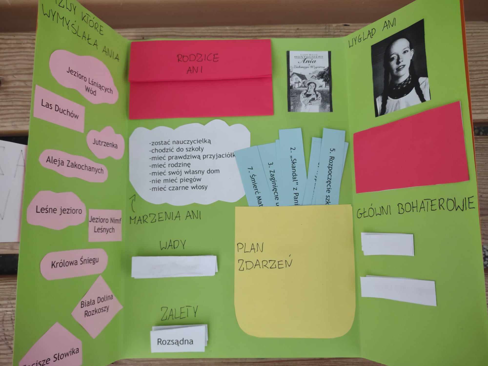 Polski 6a - lapbook Ania z Zielonego Wzgrza