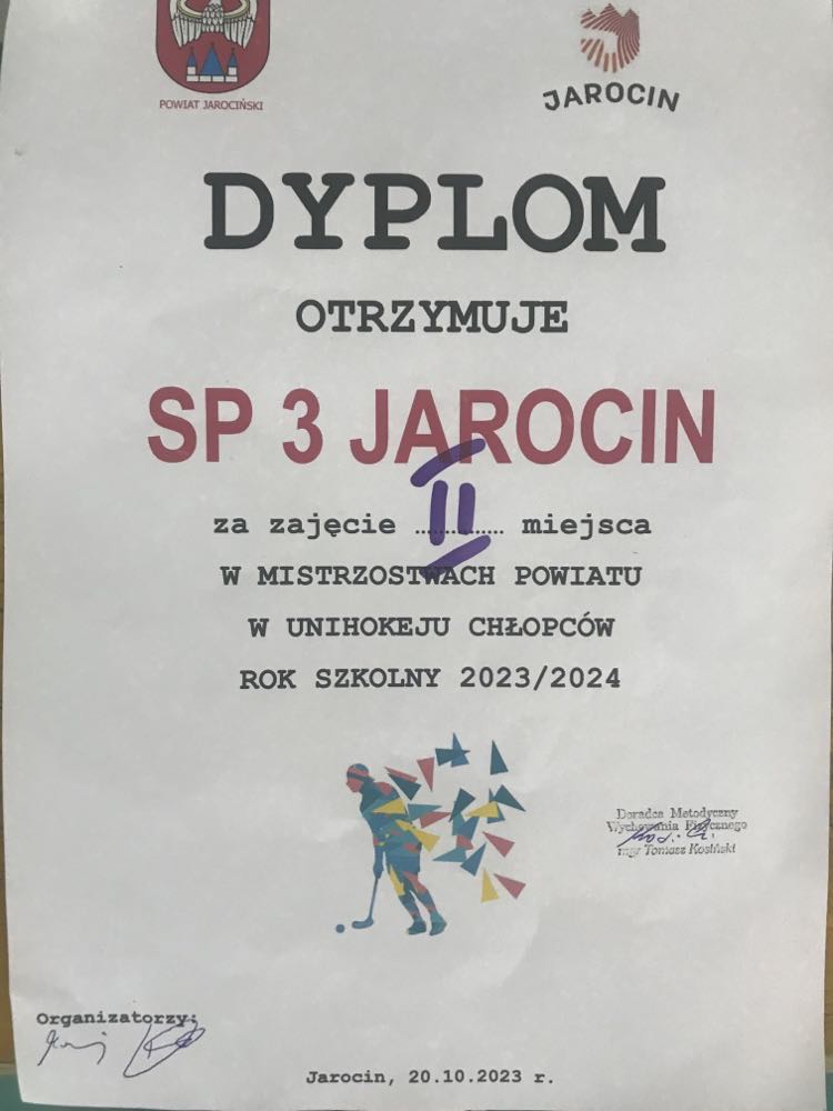 Mistrzostwa Powiatu Jarociskiego w Unihokeju Chopcw klas VII-VIII