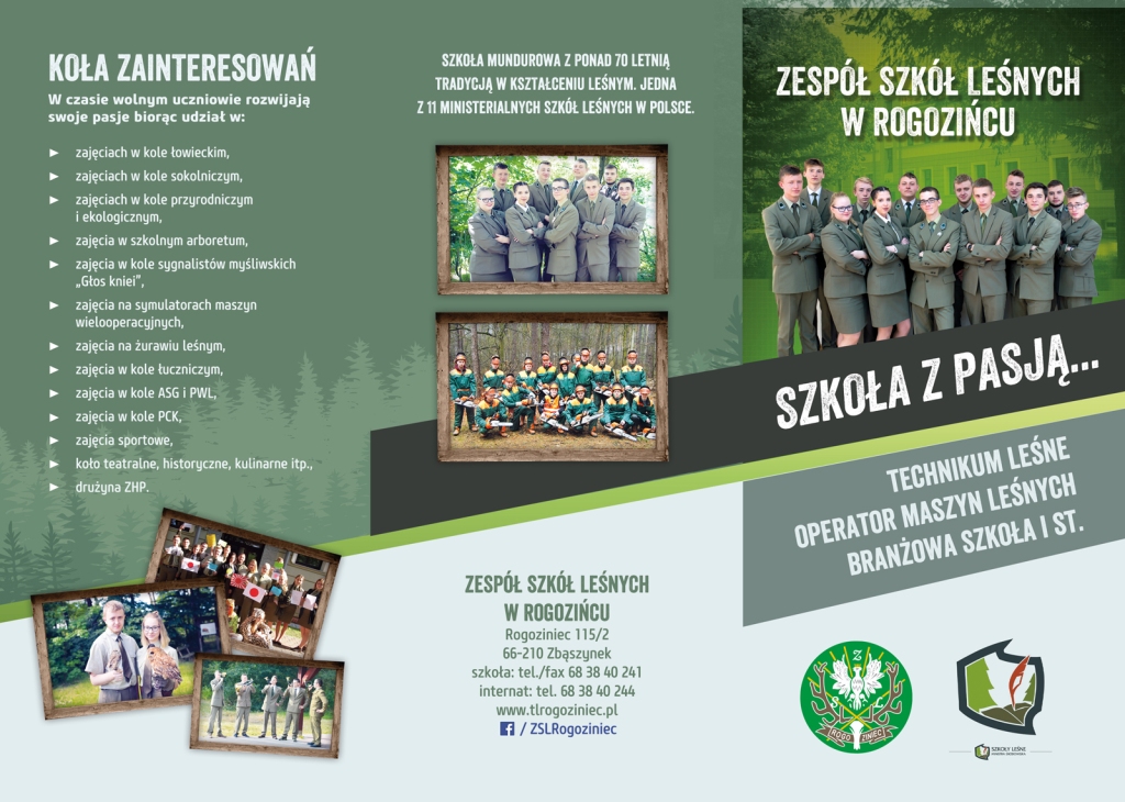Zespół Szkół Leśnych w Rogozińcu - ulotka